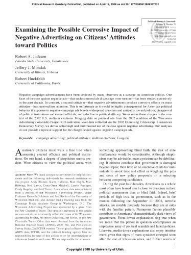خرید و دانلود نسخه کامل کتاب Examining the Possible Corrosive Impact of Negative Advertising on Citizens’ Attitudes toward Politics_68ea93b74ced1.jpeg خرید و دانلود نسخه کامل کتاب Examining the Possible Corrosive Impact of Negative Advertising on Citizens’ Attitudes toward Politics