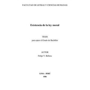 خرید و دانلود نسخه کامل کتاب Existencia de la ley moral
