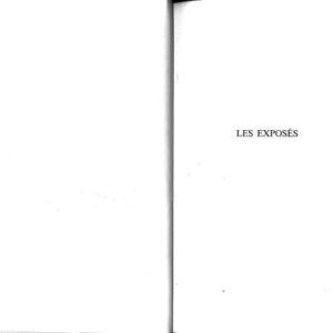 خرید و دانلود نسخه کامل کتاب Exposés, tome I