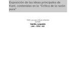 خرید و دانلود نسخه کامل کتاب Exposición de las ideas principales de Kant, contenidas en la “Crítica de la razón pura”