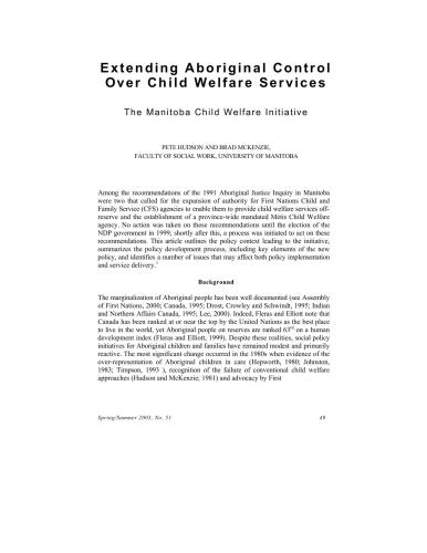 خرید و دانلود نسخه کامل کتاب Extending Aboriginal Control Over Child Welfare Services. The Manitoba Child Welfare Initiative_68f8e44a66192.jpeg خرید و دانلود نسخه کامل کتاب Extending Aboriginal Control Over Child Welfare Services. The Manitoba Child Welfare Initiative
