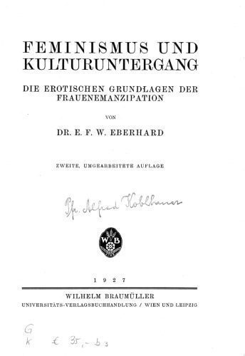 خرید و دانلود نسخه کامل کتاب Feminismus und Kulturuntergang_68e58a69419a6.jpeg خرید و دانلود نسخه کامل کتاب Feminismus und Kulturuntergang