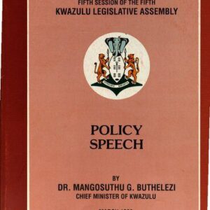 خرید و دانلود نسخه کامل کتاب Fifth Session of the Fifth KwaZulu Legislative Assembly. Policy Speech