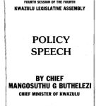 خرید و دانلود نسخه کامل کتاب Fourth Session of the Fourth KwaZulu Legislative Assembly. Policy Speech