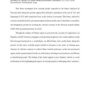 خرید و دانلود نسخه کامل کتاب Framing Protests in Peru: The Resistance to Terruqueo on Twitter during Dina Boluarte’s Presidency, 2022-2023