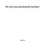 خرید و دانلود نسخه کامل کتاب Für eine neue anarchistische Synthese!