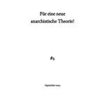 خرید و دانلود نسخه کامل کتاب Für eine neue anarchistische Theorie!
