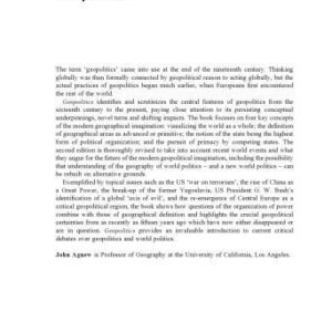 خرید و دانلود نسخه کامل کتاب Geopolitics: Re-Visioning World Politics