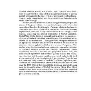 خرید و دانلود نسخه کامل کتاب Global Capitalism, Global War, Global Crisis