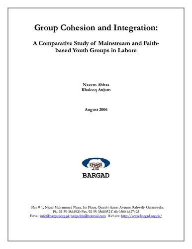 خرید و دانلود نسخه کامل کتاب Group Cohesion and Integration: A Comparative Study of Mainstream and Faith-based Youth Groups in Lahore_68e393ebf248c.jpeg خرید و دانلود نسخه کامل کتاب Group Cohesion and Integration: A Comparative Study of Mainstream and Faith-based Youth Groups in Lahore
