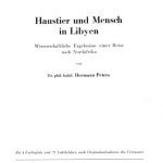 خرید و دانلود نسخه کامل کتاب Haustier und Mensch in Libyen : Wissenschaftliche Ergebnisse einer Reise nach Nordafrika