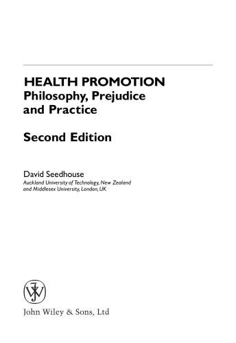 خرید و دانلود نسخه کامل کتاب Health Promotion: Philosophy, Prejudice and Practice_68fd0e2190350.jpeg خرید و دانلود نسخه کامل کتاب Health Promotion: Philosophy, Prejudice and Practice