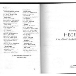 خرید و دانلود نسخه کامل کتاب Hegel: A Very Short Introduction (Very Short Introductions)