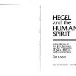 خرید و دانلود نسخه کامل کتاب Hegel and the Human Spirit: A Translation of the Jena Lectures on the Philosophy of Spirit (1805-6) with Commentary