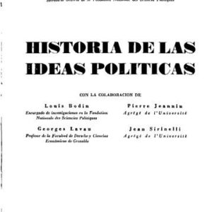 خرید و دانلود نسخه کامل کتاب Historia de las Ideas Politicas