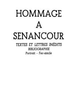 خرید و دانلود نسخه کامل کتاب Hommage à Senancour. Textes et lettres inédits.