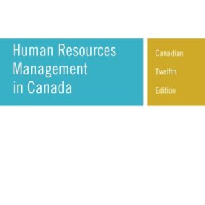 خرید و دانلود نسخه کامل کتاب Human Resources Management in Canada