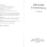 خرید و دانلود نسخه کامل کتاب Idealism: A Critical Survey