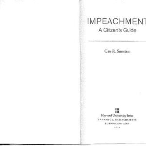 خرید و دانلود نسخه کامل کتاب Impeachment: A Citizen’s Guide
