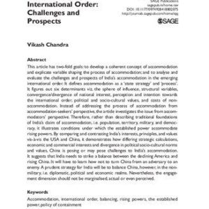 خرید و دانلود نسخه کامل کتاب India’s Accommodation in the Emerging International Order: Challenges and Prospects