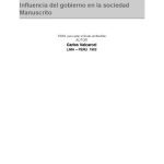 خرید و دانلود نسخه کامل کتاب Influencia del gobierno en la sociedad. Manuscrito