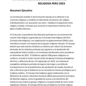 خرید و دانلود نسخه کامل کتاب Informe sobre libertad religiosa internacional para 2023