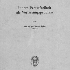خرید و دانلود نسخه کامل کتاب Innere Pressefreiheit als Verfassungsproblem