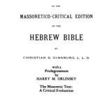 خرید و دانلود نسخه کامل کتاب Introduction to the Massoretico-Critical Edition of the Hebrew Bible