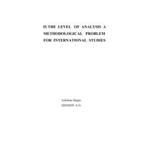 خرید و دانلود نسخه کامل کتاب Is the Level of Analysis a Methodological Problem for International Relations