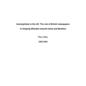 خرید و دانلود نسخه کامل کتاب Islamophobia in the UK : the role of British newspapers in shaping attitudes towards Islam and Muslims