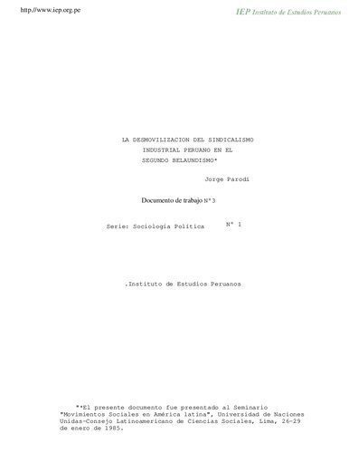 خرید و دانلود نسخه کامل کتاب La desmovilización del sindicalismo industrial peruano en el segundo belaundismo_68f83f057a2a2.jpeg خرید و دانلود نسخه کامل کتاب La desmovilización del sindicalismo industrial peruano en el segundo belaundismo