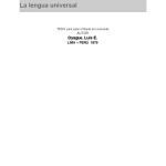 خرید و دانلود نسخه کامل کتاب La lengua universal