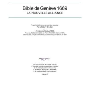 خرید و دانلود نسخه کامل کتاب La Nouvelle Alliance. Version Pierre Robert Olivétain (1669)