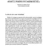 خرید و دانلود نسخه کامل کتاب La obra de arte como virtualidad desde la perspectiva hermenéutica