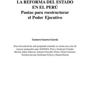 خرید و دانلود نسخه کامل کتاب La reforma del Estado en el Perú. Pautas para reestructurar el Poder Ejecutivo