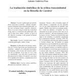 خرید و دانلود نسخه کامل کتاب La traducción simbólica de la crítica trascendental en la filosofía de Cassirer