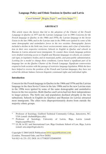 خرید و دانلود نسخه کامل کتاب Language Policy and Ethnic Tensions in Quebec and Latvia_68e4bb2aa88f5.jpeg خرید و دانلود نسخه کامل کتاب Language Policy and Ethnic Tensions in Quebec and Latvia
