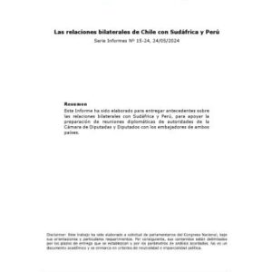 خرید و دانلود نسخه کامل کتاب Las relaciones bilaterales de Chile con Sudáfrica y Perú