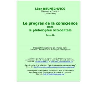 خرید و دانلود نسخه کامل کتاب Le progres de la conscience dans la philosophie occidentale, tome 2