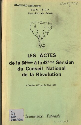 خرید و دانلود نسخه کامل کتاب Les actes de la 34ème à la 42ème session du Conseil national de la révolution: 4 octobre 1975 au 24 mai 1979_68e77cf6a4c96.jpeg خرید و دانلود نسخه کامل کتاب Les actes de la 34ème à la 42ème session du Conseil national de la révolution: 4 octobre 1975 au 24 mai 1979