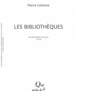 خرید و دانلود نسخه کامل کتاب Les bibliothèques
