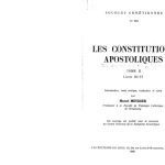 خرید و دانلود نسخه کامل کتاب Les Constitutions apostoliques, tome II