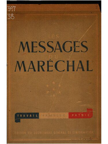 خرید و دانلود نسخه کامل کتاب Les messages du Maréchal_68e895281fdd2.jpeg خرید و دانلود نسخه کامل کتاب Les messages du Maréchal