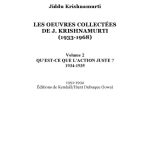 خرید و دانلود نسخه کامل کتاب Les oeuvres collectées (1933-1968). Volume 2 : Qu’est-ce que l’action juste (1934-1935)
