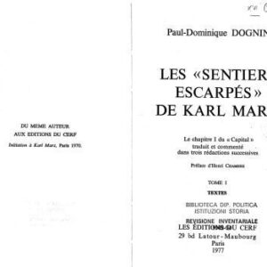 خرید و دانلود نسخه کامل کتاب Les “sentiers escarpés” de Karl Marx. Tome I (Textes)