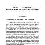 خرید و دانلود نسخه کامل کتاب Les sept ‘lectures’ : corps social et ecriture revelee (premiere partie)