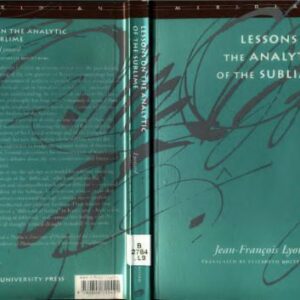 خرید و دانلود نسخه کامل کتاب Lessons on the Analytic of the Sublime (Meridian: Crossing Aesthetics)