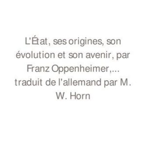 خرید و دانلود نسخه کامل کتاب L’État: Ses Origines, Son Évolution et Son Avenir