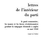 خرید و دانلود نسخه کامل کتاب Lettres de l’intérieur du parti : le parti communiste, les masses et les forces révolutionnaires pendant la campagne électorale à Naples en mai 1966