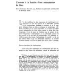خرید و دانلود نسخه کامل کتاب L’homme à la lumière d’une métaphysique de l’être